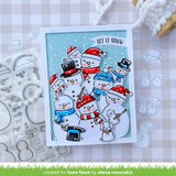 LAWN FAWN: Frosty Family Add-On | Stamp, Color Stencil, & Die Bundle