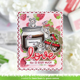 LAWN FAWN: Sweet Strawberry | Stamp, Coloring Stencil & Die Bundle