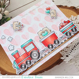 PRETTY PINK POSH:  Valentine Train | Stamp