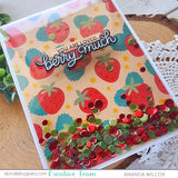 WAFFLE FLOWER: Strawberries Background | Stencil