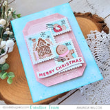 WAFFLE FLOWER: Postage Collage Gingerbread | Stencil