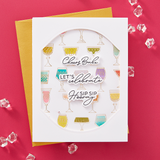 SPELLBINDERS:  Cheers Sentiments | Press + Hot Foil Plate & Die