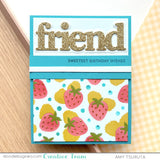 WAFFLE FLOWER: Strawberries Background | Stencil