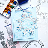 PINKFRESH STUDIO: Radiating Snowflake | Press + Hot Foil Plate