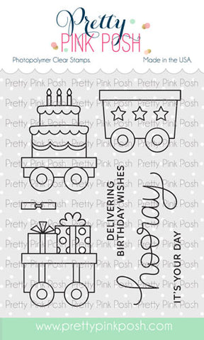 PRETTY PINK POSH:  Birthday Train | Stamp