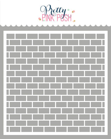 PRETTY PINK POSH:  Brick | Stencil