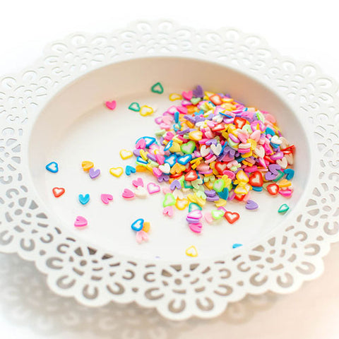 PRETTY PINK POSH:  Clay Confetti | Colorful Hearts