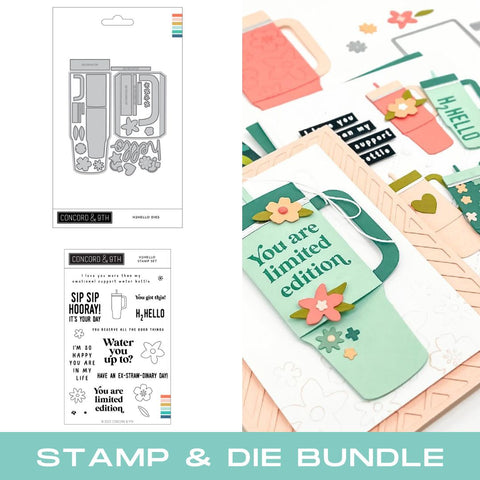 CONCORD & 9 th : H2Hello | Stamp and Die Bundle