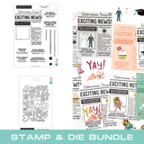 CONCORD & 9 th : Happy Headlines | Stamp and Die Bundle