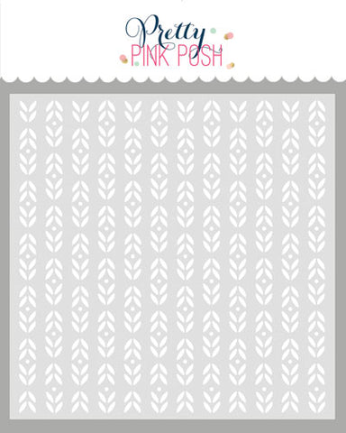 PRETTY PINK POSH: Deco Leaves | Stencil