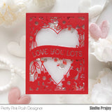 PRETTY PINK POSH: Elegant Banner Heart Cover Plate | Die