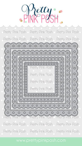 PRETTY PINK POSH: Eyelet Squares | Die