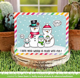 LAWN FAWN: Frosty Family Add-On | Stamp, Color Stencil, & Die Bundle