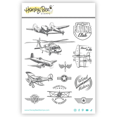 HONEY BEE STAMPS: Born To Fly | Red Rubber Stamp