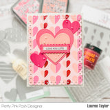 PRETTY PINK POSH:  Half Hearts | Layered Stencil 2PK