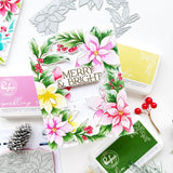 PINKFRESH STUDIO: Poinsettia Frame | Stamp