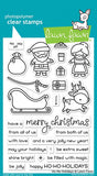 LAWN FAWN: Ho Ho Holidays | Stamp, Coloring Stencil & Die Bundle