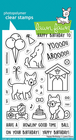 LAWN FAWN: Yappy Birthday | Stamp