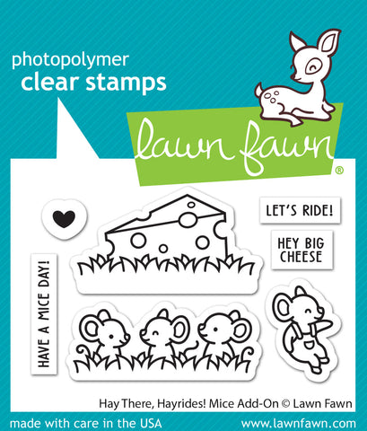 LAWN FAWN: Hay There, Hayrides! Mice Add-On | Stamp