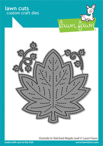 LAWN FAWN: Outside In Stitched Maple Leaf  | Lawn Cuts Die