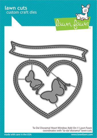 LAWN FAWN: Ta-da!  Diorama!  Heart Window Add-On  | Lawn Cuts Die