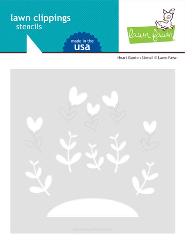 LAWN FAWN: Heart Garden | Stencil