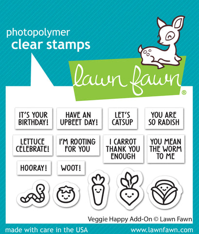 LAWN FAWN: Veggie Happy Add-on | Stamp