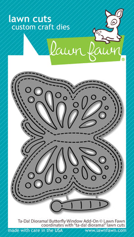 LAWN FAWN: Ta-da!  Diorama!  Butterfly Window Add-On  | Lawn Cuts Die