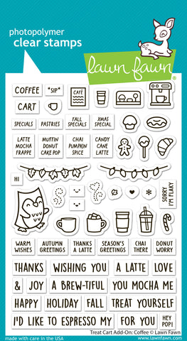 LAWN FAWN: Treat Cart Add-On | Coffee | Stamp