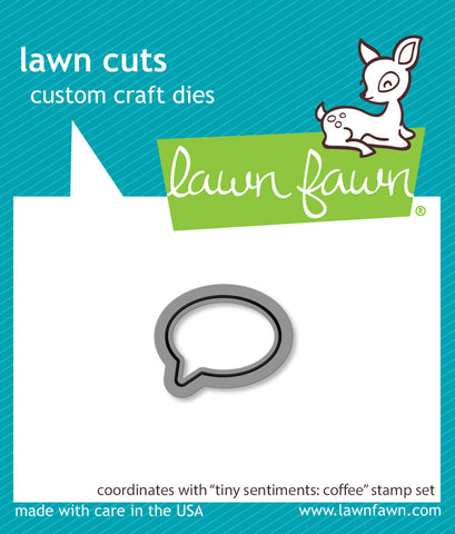 LAWN FAWN: Tiny Sentiments Add-On | Coffee | Lawn Cuts Die