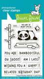 LAWN FAWN: I Heart Pandas Add-on | Stamp, Coloring Stencil & Die Bundle