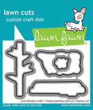 LAWN FAWN: I Heart Pandas Add-on | Stamp, Coloring Stencil & Die Bundle