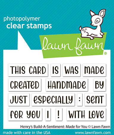 LAWN FAWN: Henry's Build-a-Sentiment | Made For You | Stamp