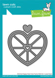 LAWN FAWN: Stitched Happy Heart Geo Frame Add-on | Lawn Cuts Die