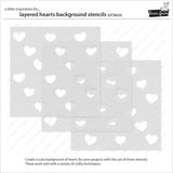 LAWN FAWN: Hearts Background | Layering Stencils