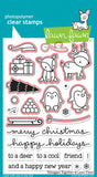 LAWN FAWN: Toboggan Together | Stamp, Coloring Stencil & Die Bundle