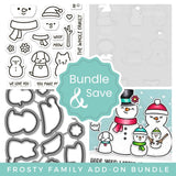 LAWN FAWN: Frosty Family Add-On | Stamp, Color Stencil, & Die Bundle