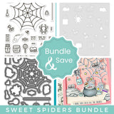 LAWN FAWN: Sweet Spiders | Stamp, Coloring Stencil, & Die Bundle