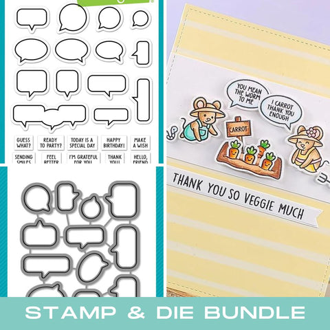 LAWN FAWN: All The Speech Bubbles | Stamp & Lawn Cuts Die Bundle