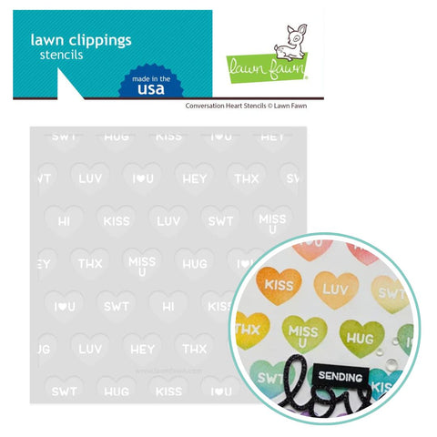 LAWN FAWN: Conversation Heart | Layering Stencils