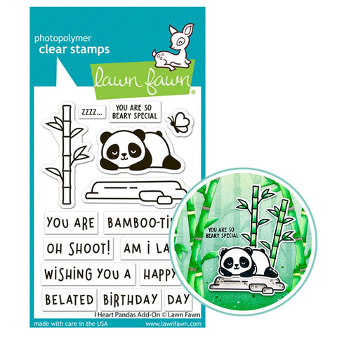 LAWN FAWN: I Heart Pandas Add-on | Stamp