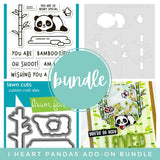 LAWN FAWN: I Heart Pandas Add-on | Stamp, Coloring Stencil & Die Bundle