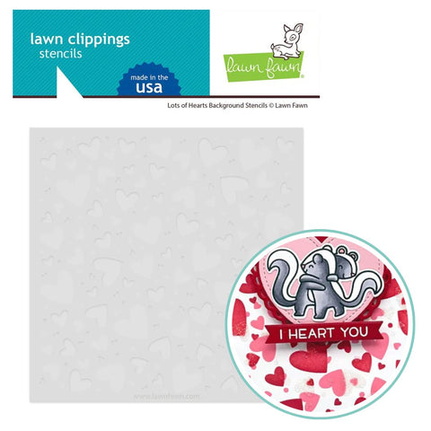 LAWN FAWN: Falling Hearts | Layering Stencils