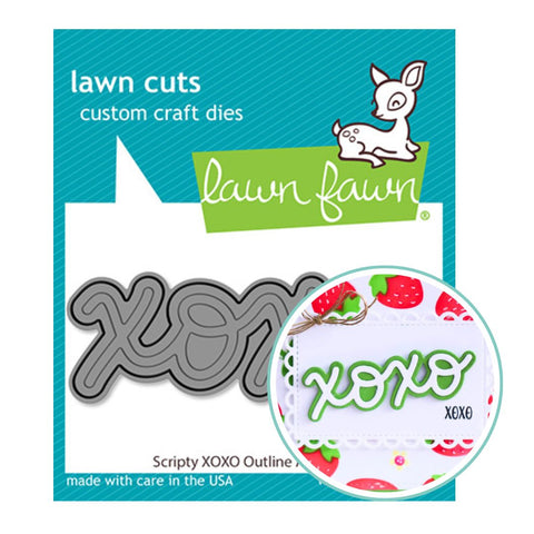 LAWN FAWN: Scripty XOXO Outline Add-On | Lawn Cuts Die