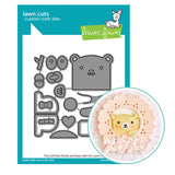 LAWN FAWN: Tiny Gift Box Panda and Bear Add-on | Lawn Cuts Die