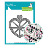 LAWN FAWN: Stitched Happy Heart Geo Frame Add-on | Lawn Cuts Die