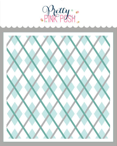 PRETTY PINK POSH: Argyle | Layered Stencil 3 PK