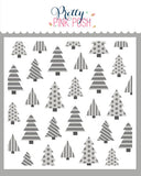 PRETTY PINK POSH: Christmas Trees | Layered Stencil 3 PK