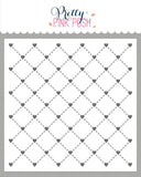 PRETTY PINK POSH:  Heart Lattice | Layered Stencil 2PK