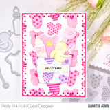 PRETTY PINK POSH:  Onesies | Layered Stencil 2PK